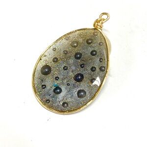 HANDMADE Shimmery Resin Art Pendant